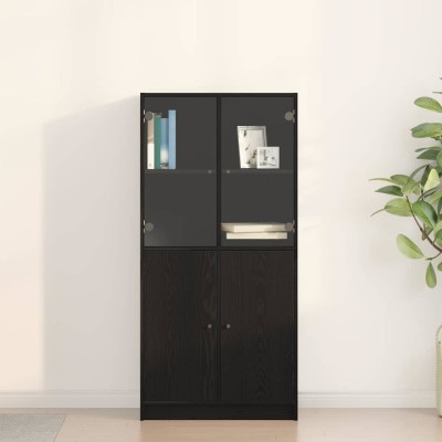 Alacena Negro 68 x 37 x 142 cm Madera contrachapada