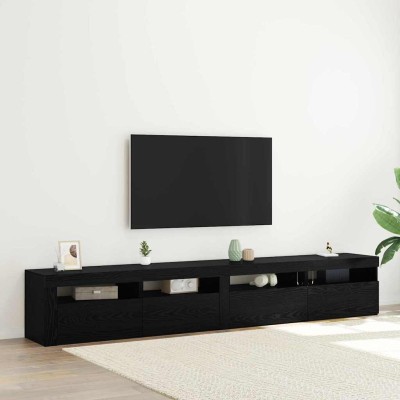 Conjunto de Mueble para TV 3 pcs Roble negro 240 x 35 x 40 cm