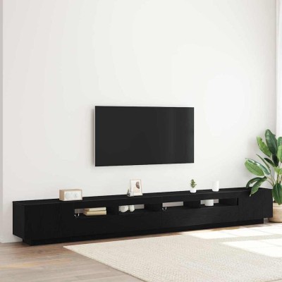 Gabinete de TV 3 pcs Negro 300 x 35 x 40 cm