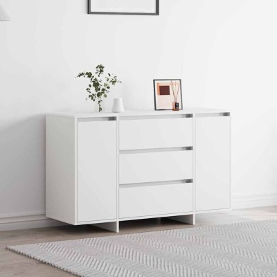 Vitrina con cajón Blanco 120 x 41 x 75 cm Madera contrachapada