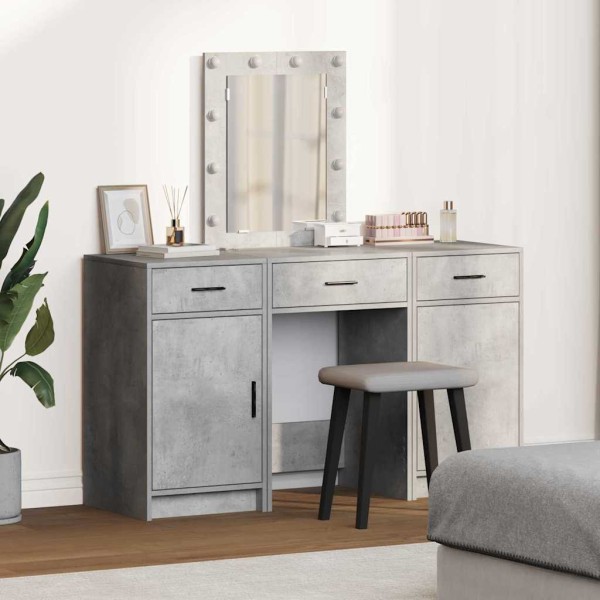 Mesa de tocador con cajón 3 pcs Gris 50 x 41 x 135 cm