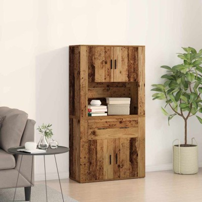 Highboard Madera vieja 80 x 33 x 150 cm Madera contrachapada