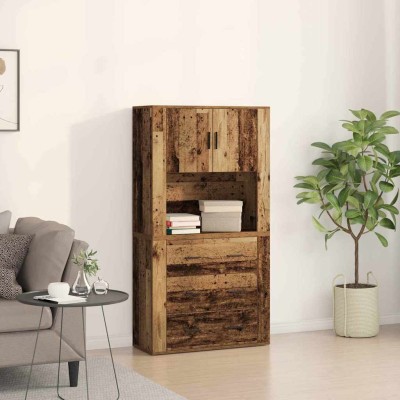 Altillo Madera vieja 80 x 33 x 150 cm Madera contrachapada