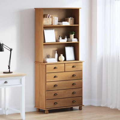 Hutch ASKIM Marrón 91 x 40 x 200.5 cm Madera maciza de Pino