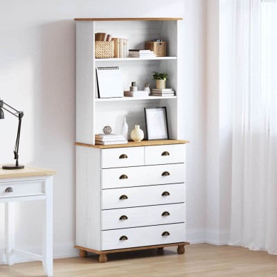 Hutch ASKIM Blanco 91 x 40 x 200.5 cm Madera maciza de Pino
