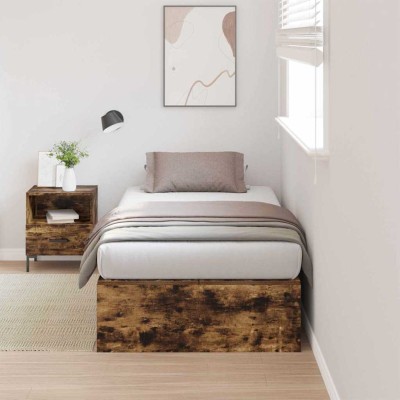 Estructura de cama Roble ahumado 200 x 80 x 31.5 cm