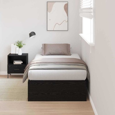 Estructura de cama Roble negro 200 x 100 x 31.5 cm