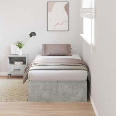 Estructura de cama Gris hormigón 200 x 100 x 31.5 cm