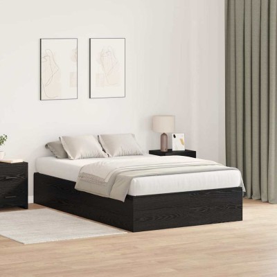 Estructura de cama Roble negro 200 x 120 x 31.5 cm