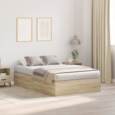 Estructura de cama Roble Sonoma 200 x 120 x 31.5 cm