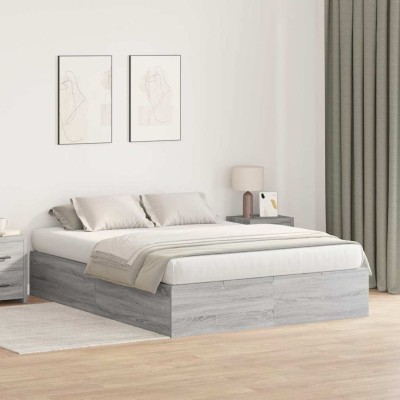 Estructura de cama Gris sonoma 200 x 140 x 31.5 cm
