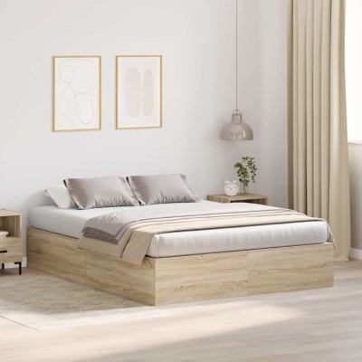 Estructura de cama Roble Sonoma 200 x 150 x 31.5 cm
