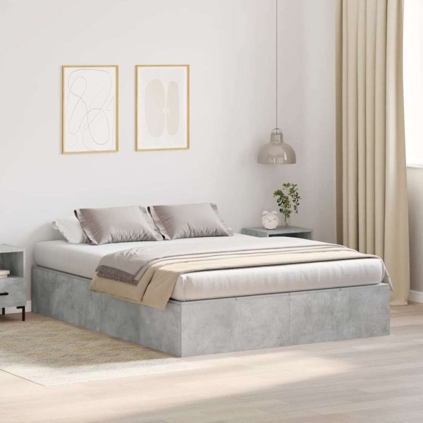 Estructura de cama Gris hormigón 200 x 150 x 31.5 cm