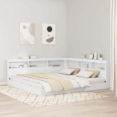Cabecera de almacenamiento Blanco 180 cm Madera contrachapada