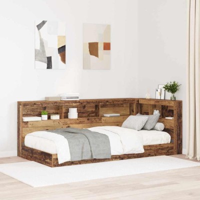 Cabecera de almacenamiento con estante Madera vieja 90 cm