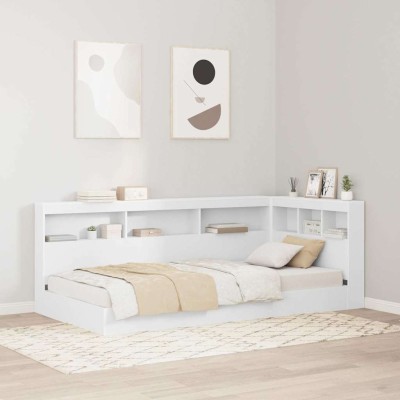Cabecera de almacenamiento Blanco 75 cm Madera contrachapada