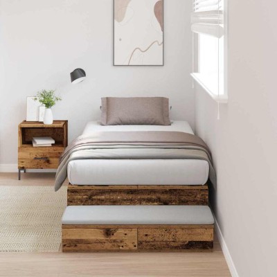Cama con almacenamiento Madera vieja 236.5 x 100 x 31.5 cm