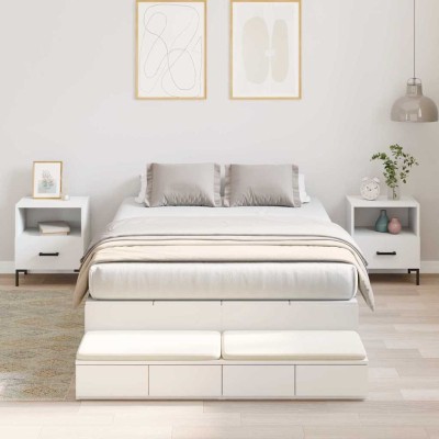 Cama con almacenamiento con cajón Blanco 226.5 x 120 x 31.5 cm