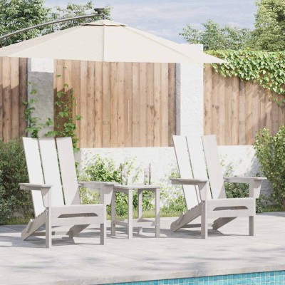 Muebles de lounge para jardín 2 pcs Blanco 74.5 x 80.5 x 90cm