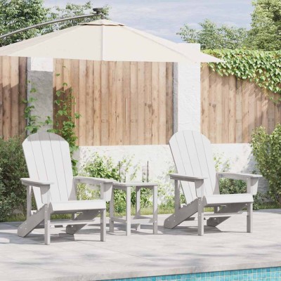 Muebles de lounge para jardín 3 pcs Blanco 38 x 38 x 46cm