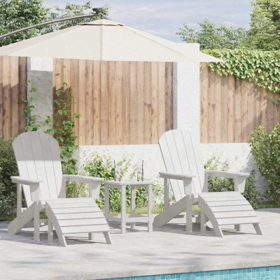 Muebles de lounge para jardín 3 pcs Blanco 38 x 38 x 46cm