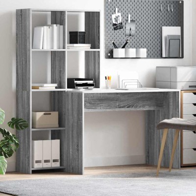 Escritorio Gris sonoma 138.5 x 55 x 143 cm Madera contrachapada