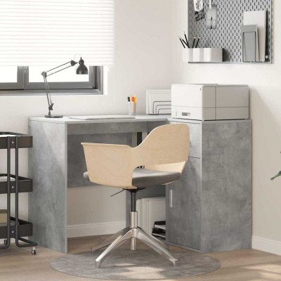 Escritorio de Esquina 2 pcs Gris Concreto 102 x 50 x 75 cm