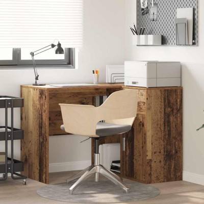 Escritorio de Esquina 2 pcs Madera vieja 102 x 50 x 75 cm