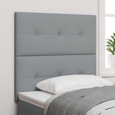 Cabecero Altura Ajustable con cabecera Gris claro 80 cm tela