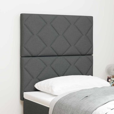 Cabecero de Tela Geometric con cabecera Gris oscuro 80 cm tela