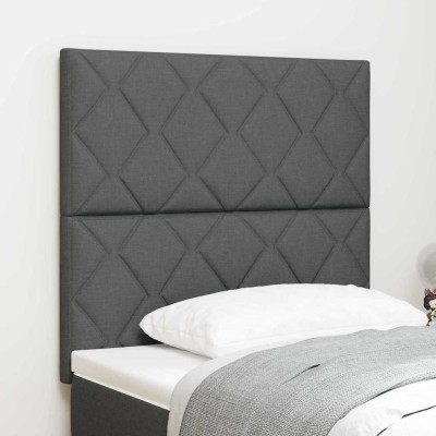 Cabecero de Tela Geometric con cabecera Gris oscuro 100 cm tela