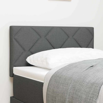 Cabecero con luces de tiras LED con cabecera Gris 80 cm tela