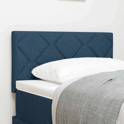 Cabecero con luces de tiras LED con cabecera Azul 180 cm tela