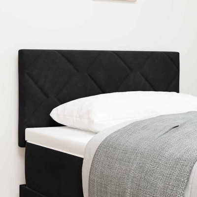 Cabecero LED con luces de tiras LED Negro 80 cm Terciopelo