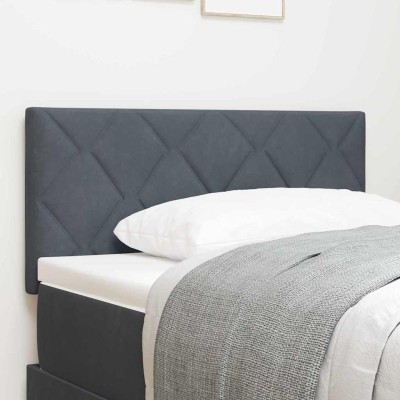 Cabecero LED Geometric Manual Gris oscuro 90 cm Terciopelo