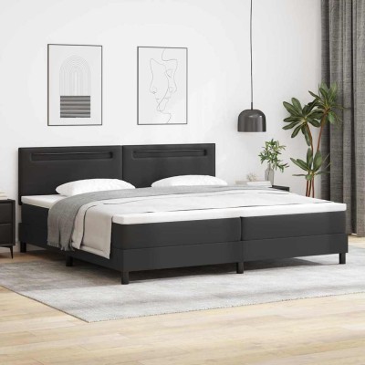 Estructura de cama con colchón con colchón Negro 200 x 200 cm