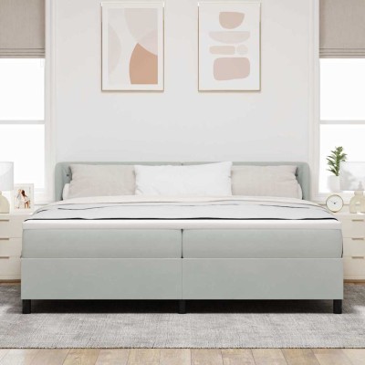 Cama con Somier y Colchón Gris Oscuro 80x200 cm Terciopelo