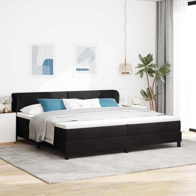 Cama con Somier y Colchón Gris Oscuro 80x200 cm Terciopelo
