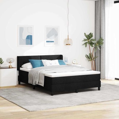 Cama box spring con colchón con colchón Negro 140 x 200 cm