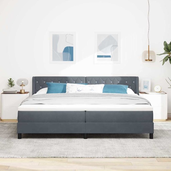 Cama con Somier y Colchón Negra 100x200 cm Terciopelo