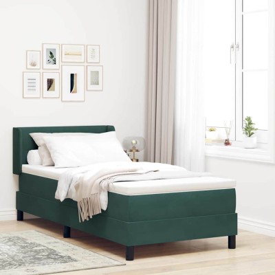 Cama con Somier y Colchón Negra 100x200 cm Terciopelo