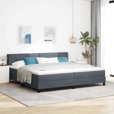 Cama con Somier y Colchón Negra 100x200 cm Terciopelo