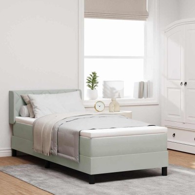 Cama con Somier y Colchón Negra 100x200 cm Terciopelo