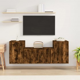 Mueble para televisión aglomerado hormigón 88,5x27x5x30,5 cm