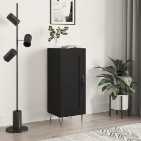 Mueble para TV madera contrachapada negro 110x40x35 cm