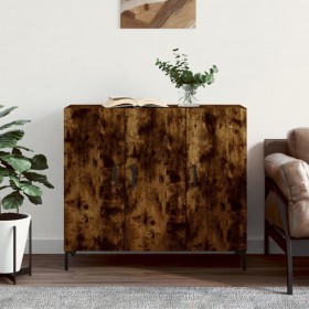 Tander Estantería/divisor de espacios madera pino gris 104x33,5x110 cm