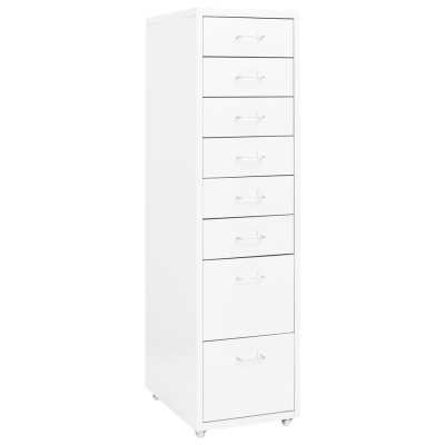 Armario archivador móvil metal blanco 28x41x109 cm