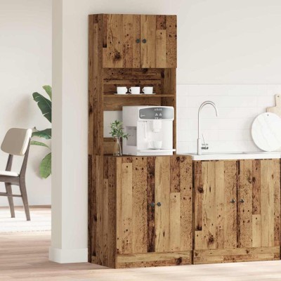 Gabinete de cocina con estante Madera vieja 60 x 50 x 180 cm