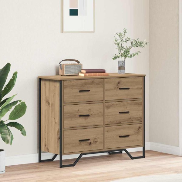 Cajonera Roble artisan 91 x 35.5 x 74.5 cm Madera contrachapada