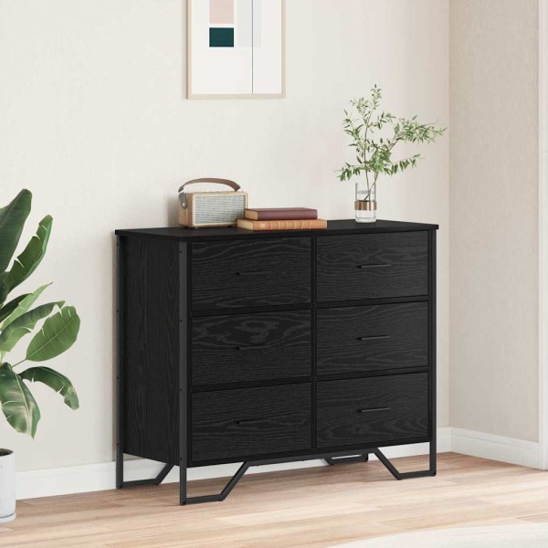 Cajonera Roble negro 91 x 35.5 x 74.5 cm Madera contrachapada